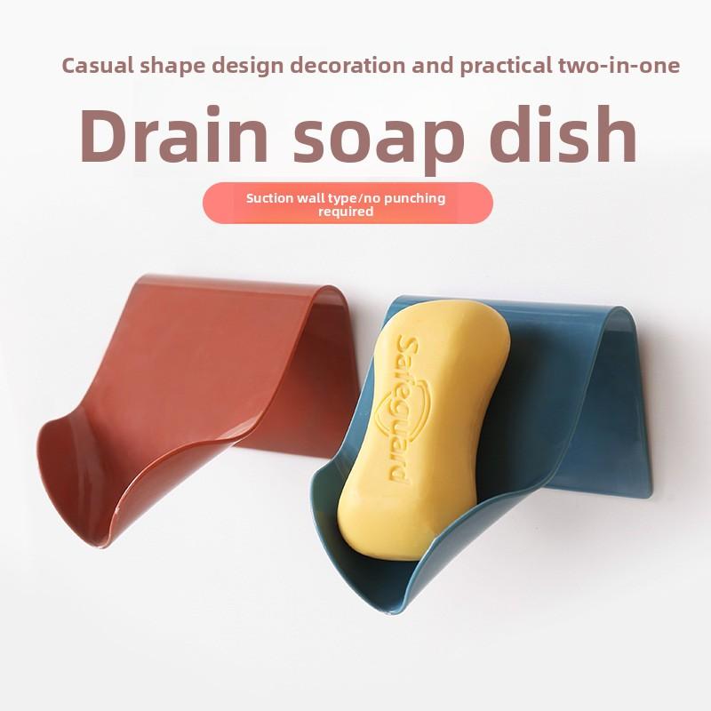 Punch-free Wall-mounted Bathroom Soap Rack Wall-mounted Bathroom Soap Box Home Kitchen Punch-free Storage Rack