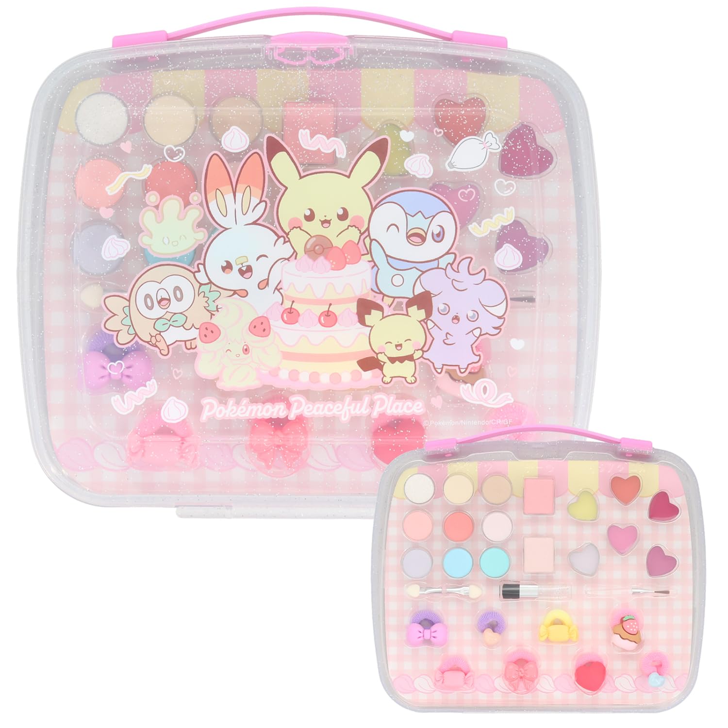 Shobido Pokemon PokePeace Makeup Palette Set - Soap-removable Kids Cosmetics (Pokemon) (Pink)