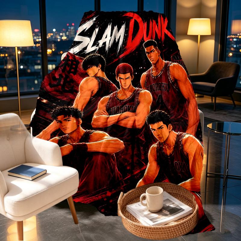 SLAM DUNK Print Blanket - Soft & Comfortable, for Bedroom, Travel, Sofa, Home Decoration - Birthday Christmas Gift for Friend