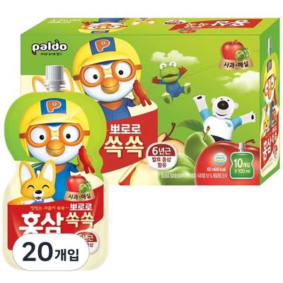 Paldo Pororo Roter Ginseng Kindergetränk 100 ml, 100 ml, 20 Einheiten
