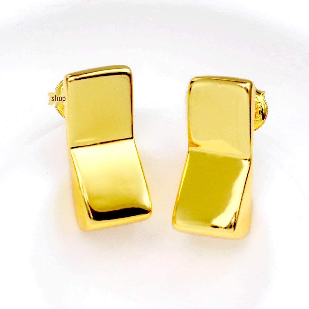 UNOde50 Spanish Light Luxury Black Crystal Square Stud Earrings for Women