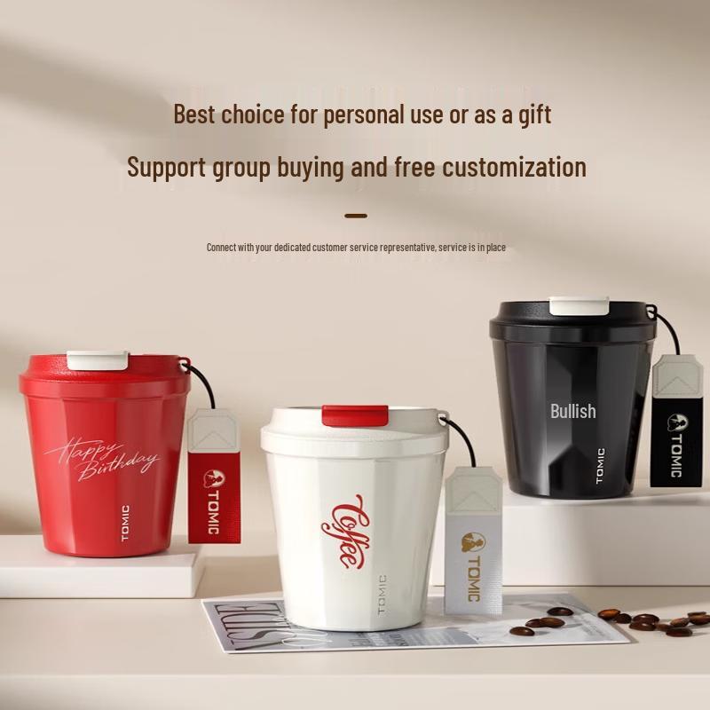 TOMIC Ceramic Lined Insulated Portable Coffee Mug