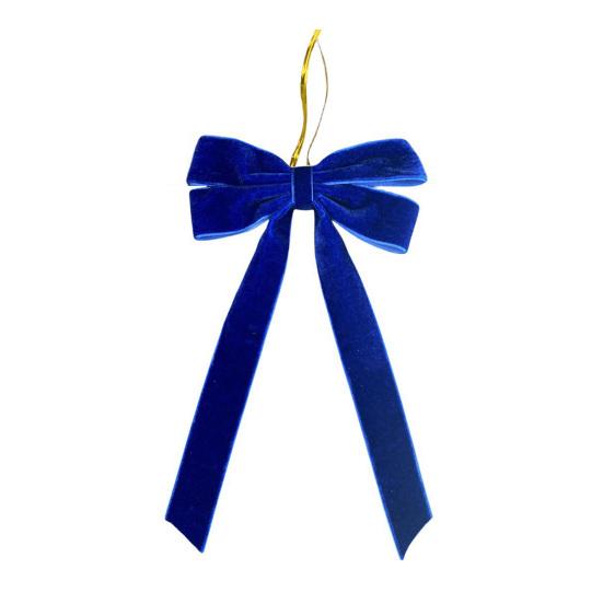 Velvet Bow Decorations Ribbon Xmas Pendant, Christmas Tree Flannel Ornament, Elegant Holiday Home Accents Decorative Retro Style Hanging Pendant