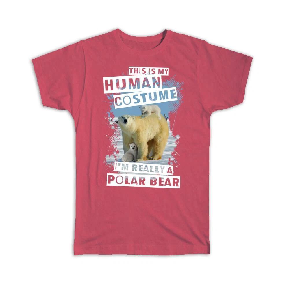 

Gift T-Shirt : Cute Polar Bears Photography Humor Funny Wall Poster For Friend 3XL