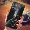 For Samsung Galaxy A55 5G Case Black TPU Silicone Beautiful Pattern Phone Cases for Galaxy A55 Shockproof Soft Cover A 55 6.6''