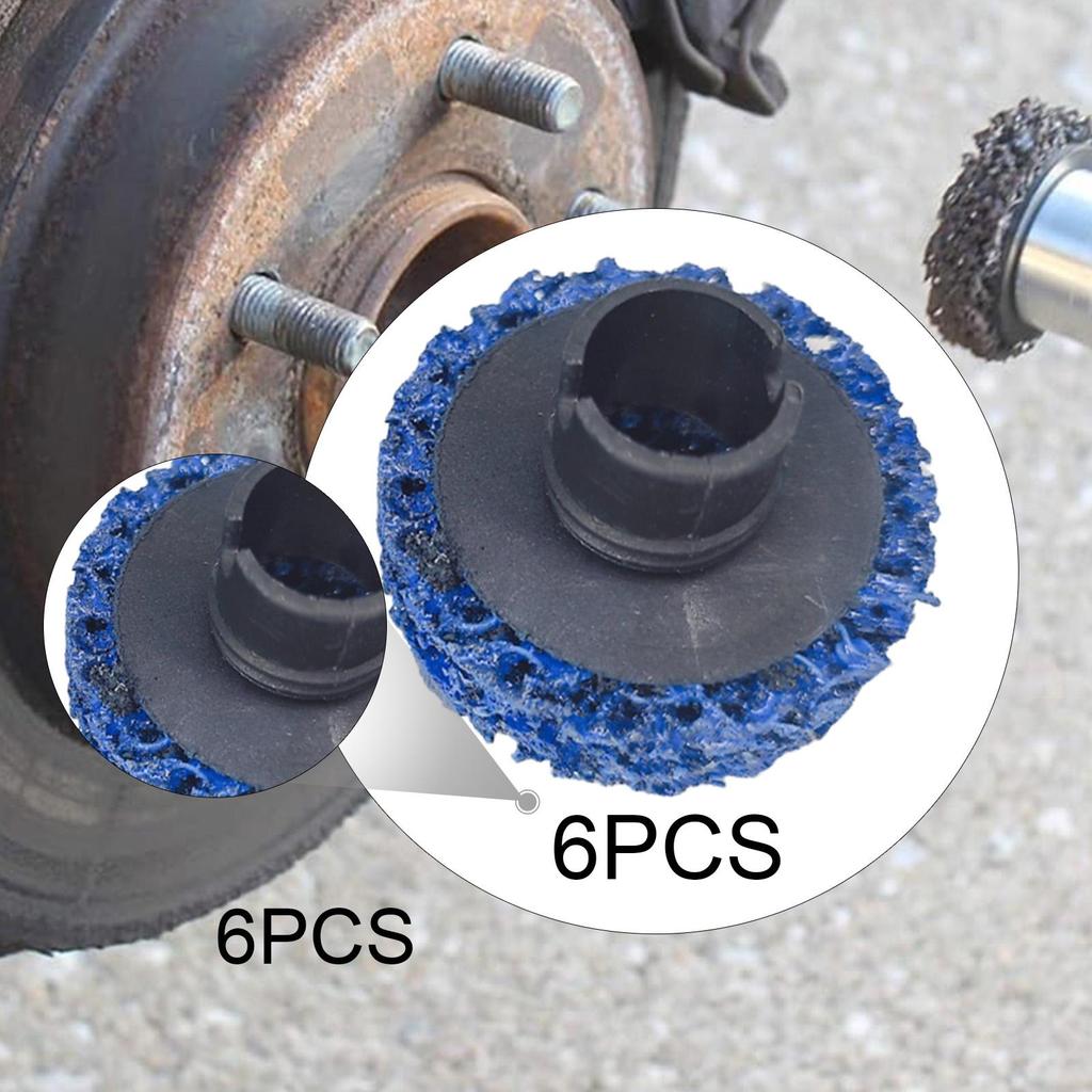 6Pcs Brake Hub Cleaning Discs Multiuse Sanding Pads Rust Removal Wheel Hub Tool for Automobile Drum Truck Rotor Trailer