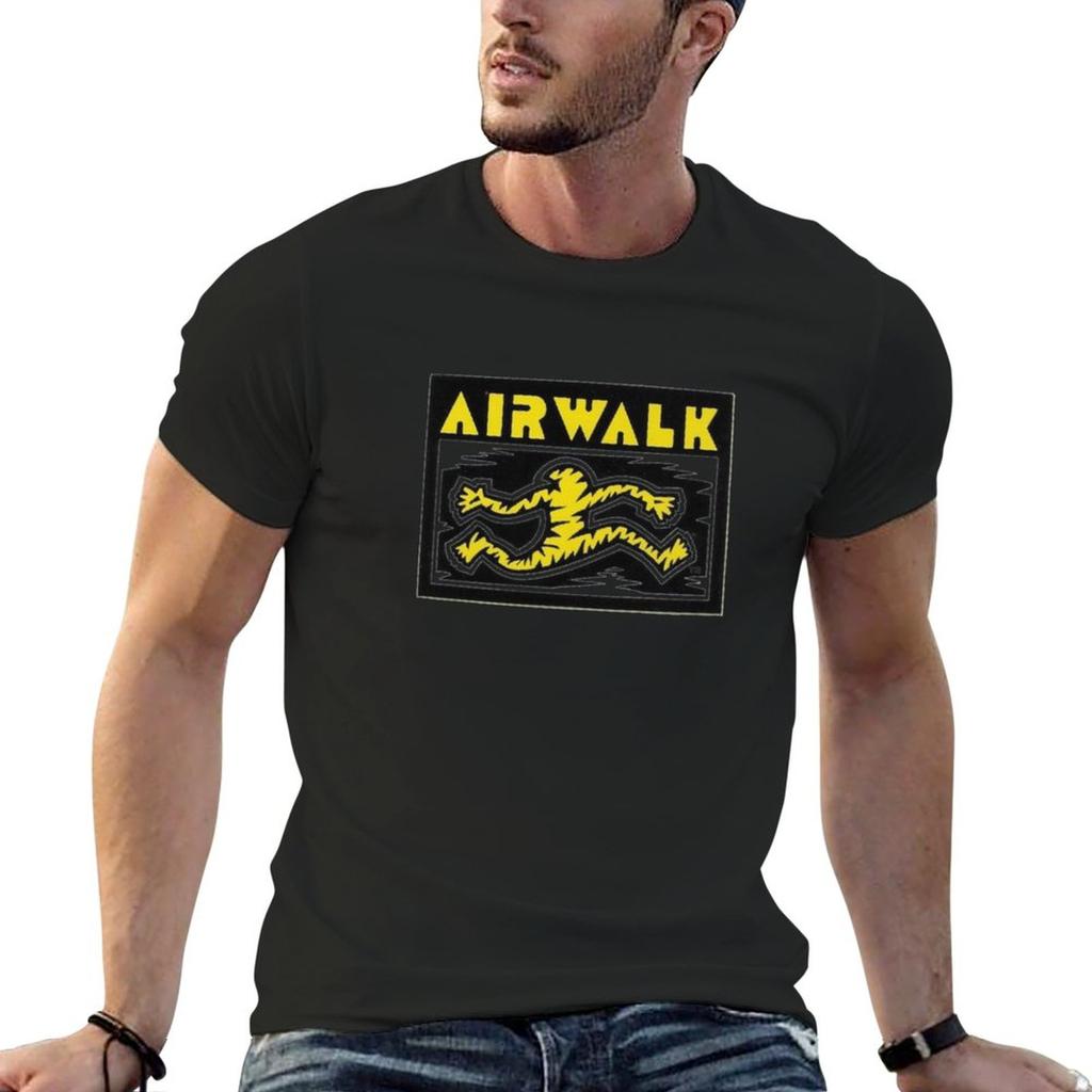 Nuovo Running Man, Airwalk Shoes T-shirt per Skateboard Design. T-shirt top carini t-shirt personalizzate t-shirt grafiche t-shirt da uomo alte