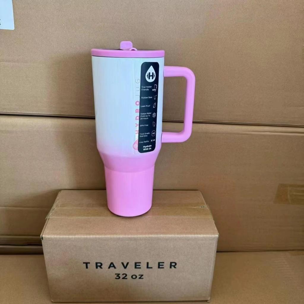 HydroJug Termohrnek 32OZ 40OZ Cestovní s víčkem na brčko Nerezová ocel Vakuově izolovaný Hrnek do auta Dvoustěnný Tepelný Ledový Cestovní
