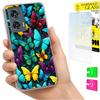 Hülle für Motorola Edge 50 Fusion Hülle Foto Case Rückseite Schmetterlinge + 9H Glas