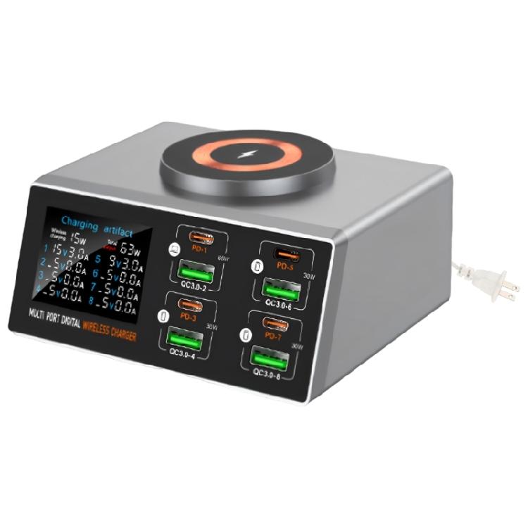 

Fast Charging Desk Station 8 Port Digital Display Enhanceds Heat Dissipation For Mobile Devices 1