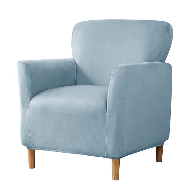 Soft Velvet Small Single Sofa Cover Stretchy Armchair Covers For Living Room Cooking Space Office Anti -Dirty Washable Chair Furniture Protectors