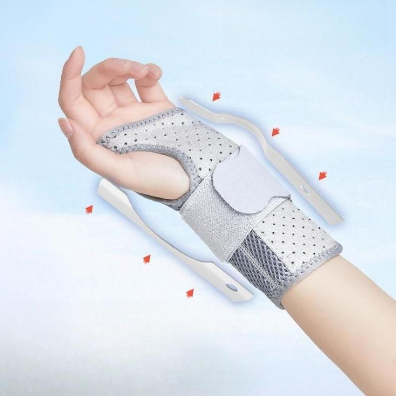Orthopedic Carpal Tunnel Wristband Customizable Wrist Ergonomic Support Splint Support Features Hand Brace Including 2 Stays Breathable Wrist