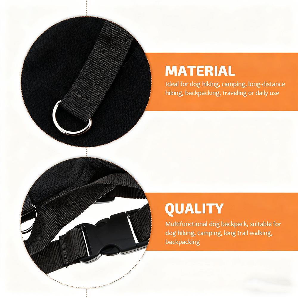 Pet Hiking Backpack with Saddle Bags for Medium To Large Dogs - Multi-functional Travel Pack