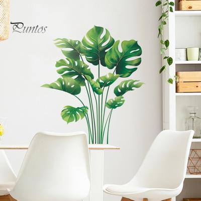 Tropical Plants Wall Sticker Self-Adhesive Strong Stickiness PVC Waterproof Removable Wall Decal Background Decoration