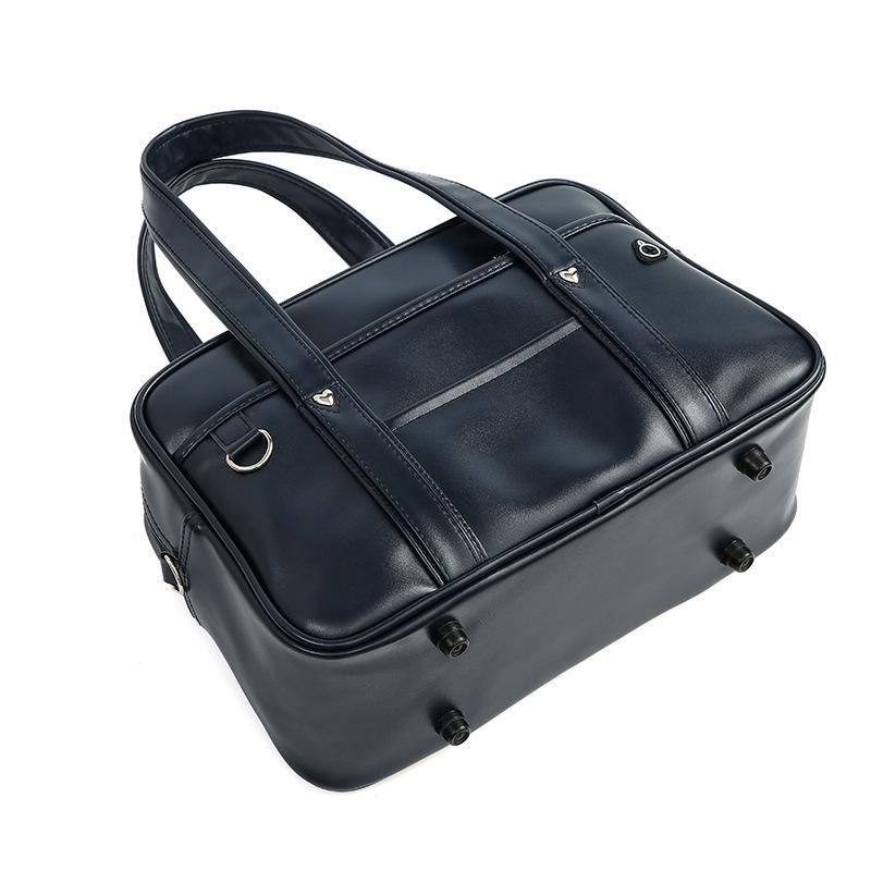 Japanischer Zweidimensionaler Studenten-JK Pfirsichherz Wasserdichter PU Rucksack & Schulterhandtasche