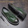 Dress Leather Shoes Men'S Business Casual Shoes Genuine Leather Cowhide Breathable Thick-Soled British Heightening Tooling Shoes