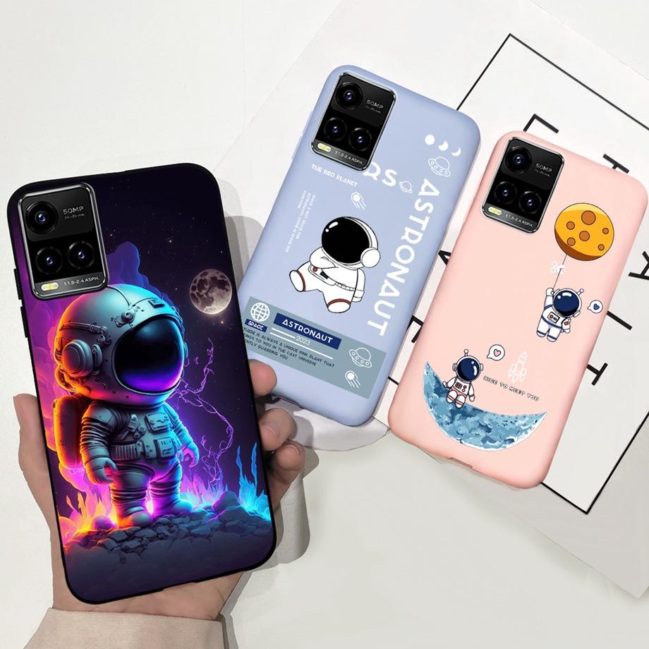 For Vivo Y33S 4G 5G Phone Case For Vivo Y55 5G Y21 2021 v2109 Back Cover Soft Liquid Silicone Bumper Goothic Style Coque Funda