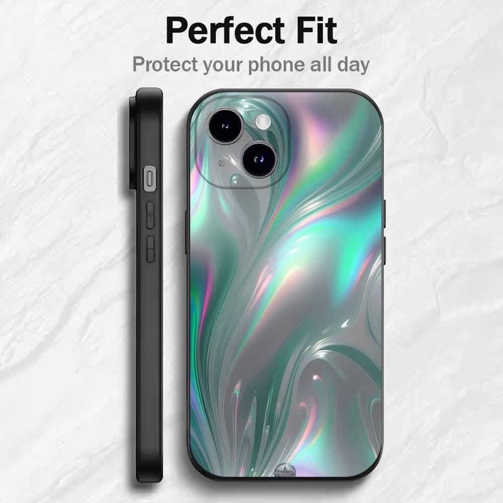 Starry Glow Phone Case For 17 16 15 14 13 12 11 Mini XS XR X 6S 6 Pro Max Plus Black Soft Cover