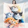 Starry Night Cute Pet Sofa Blanket  Cozy Throw for Couches Cat Design Home Decor Gift Perfect for Relaxation and Daily Use