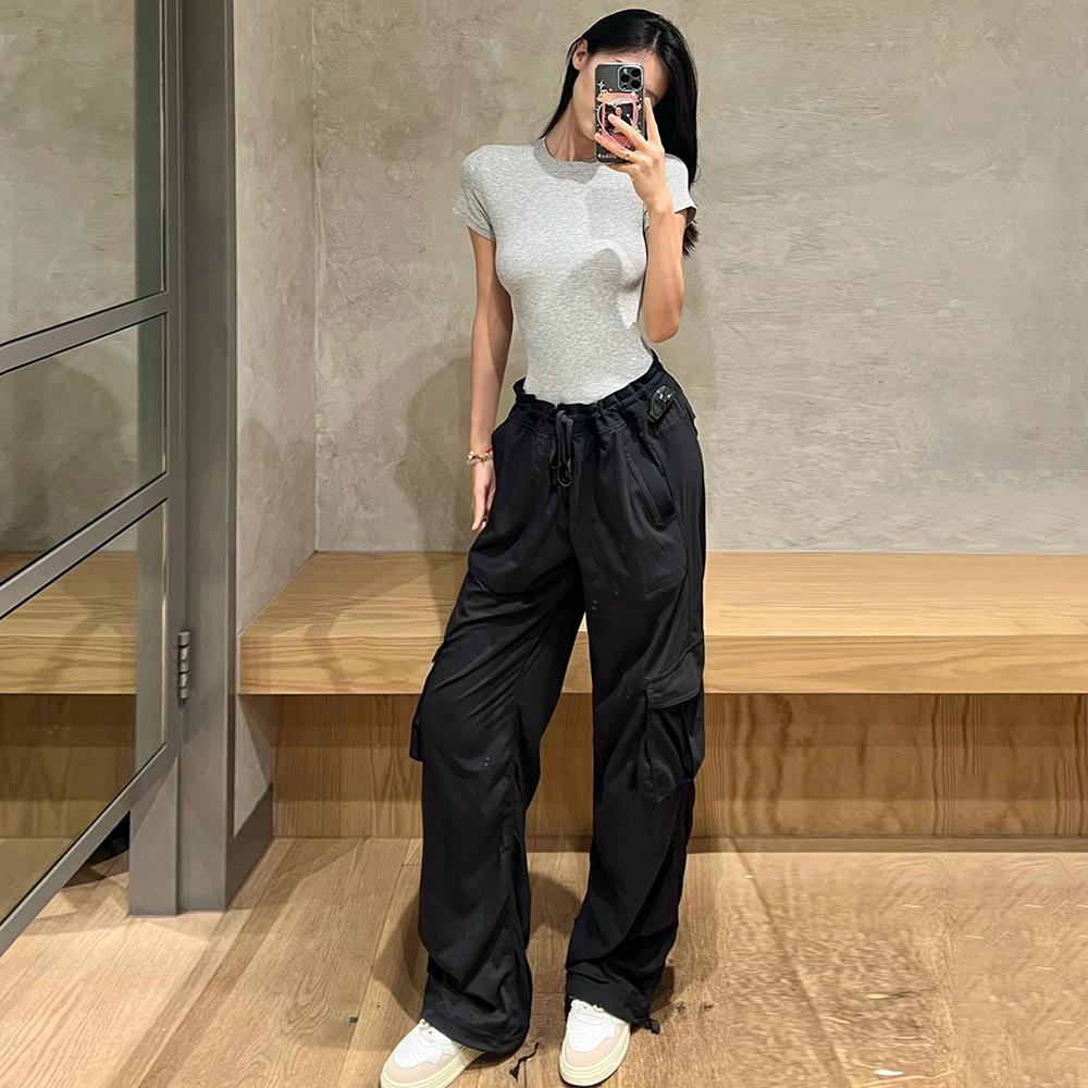 

Correct Version! Women s Loose Fit Mid-Rise Cargo Paratrooper Pants with Multiple Pockets - Dance Studio Didi Pants Medium