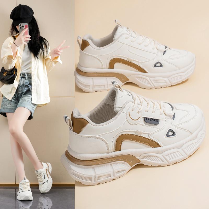 Spring women's shoes new breathable little white shoes women's Korean version versatile thick-soled heightening sports shoes casual dad shoes trendy s