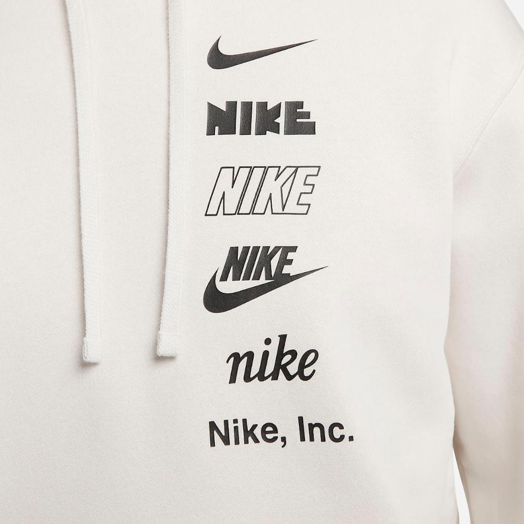 Nike Logo Print Hooded Sweatshirt Men Tops Off-White DX0784-030