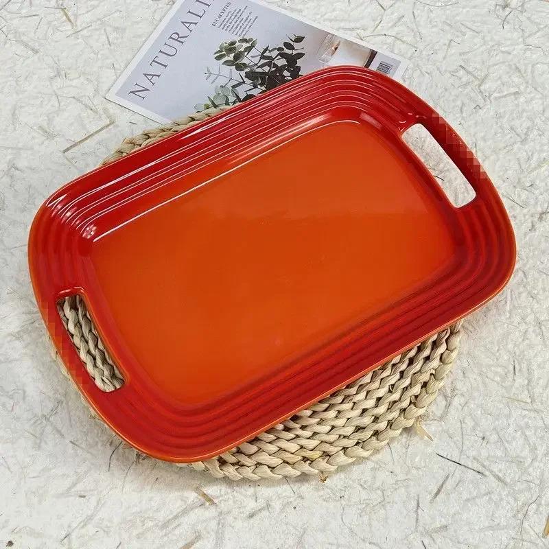 

Французская прямоугольная квадратная тарелка, Фрукты, Плоский поднос, Западная кухня, Домашнее блюдо ручной работы, Посуда 31 см Обеденные тарелки 12.5 inches