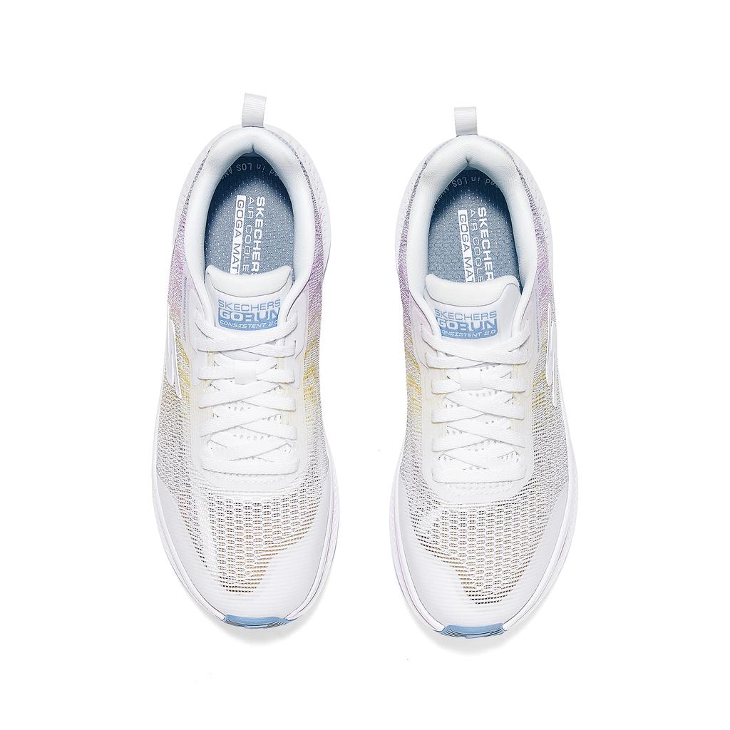 Skechers Go Run Consistent 2.0 Comfortable Versatile Simple Fashion Low-Top Running Shoes Women Sneaker White 128631-WMLT