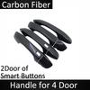 Carbon Fiber Door Handle Cover Trim for Volkswagen VW Tiguan MK2 AD BW 2016~ Car Protective Accessories Stickers