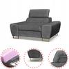 Bosso Lounge Chair Family Furniture Grey Velvet Recliner Headrest