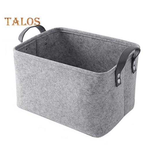 

Корзина для хранения из фетра, складной органайзер большой емкости с прочными ручками для одежды, одеял, белья, дома, спальни, гостиной L светло-серый