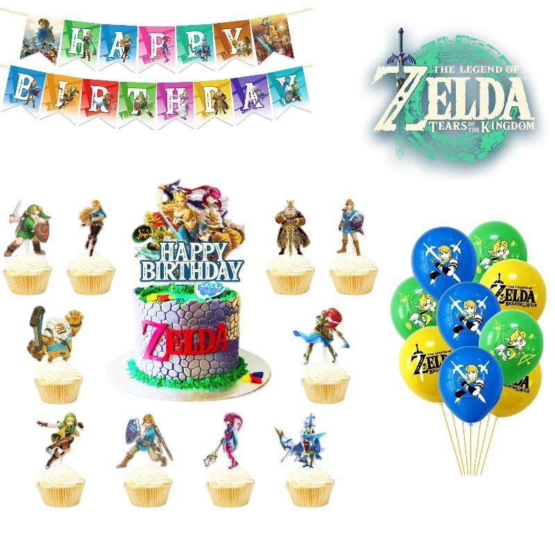 The Legend Of Zelda Kid Party Supplies Home Decor Banner Balloon Cake Kit Topper