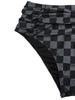 2026 European & American Plus Size Sexy Plaid Bikini - High Waist Tummy Control Two-piece Swimsuit