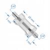Tripod sleeve adapter 1/4" male to 1/4" male aluminum reduction 39 mm