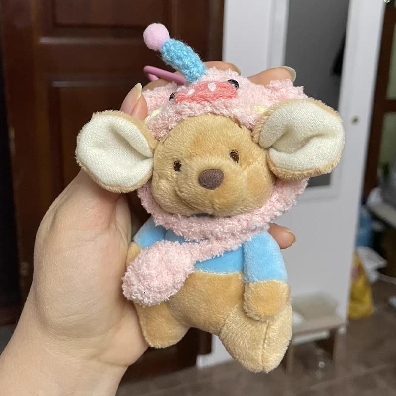 Roo Cartoon Anime Character Series Match Cute Hood Accessories Backpack Pendant Plush Keychain Decoration Doll Periphery Gifts