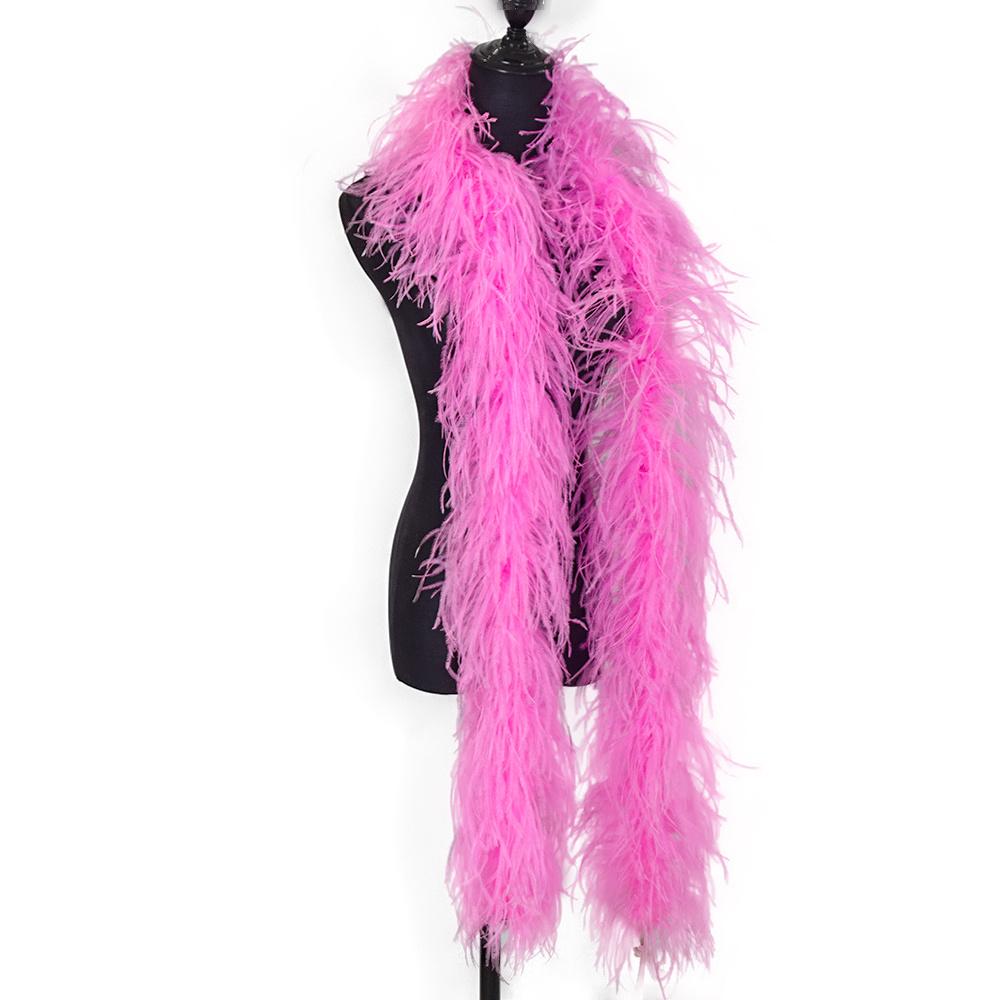 DIY 6 Ply Ostrich Feathers Boa 0.5M/1M/2M/3M Long Feather Shawl Costume Boa Plumes Carnival Clothes Dress Sewing Feather Trim Crafts