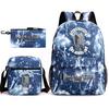 Attack Giant Elementary School Bag Backpack Casual School Bag Three-piece Set