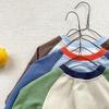 Autumn Kids' T-Shirts Color Block Loose Long Sleeves Children T-Shirt Fashion Soft Boys Clothes