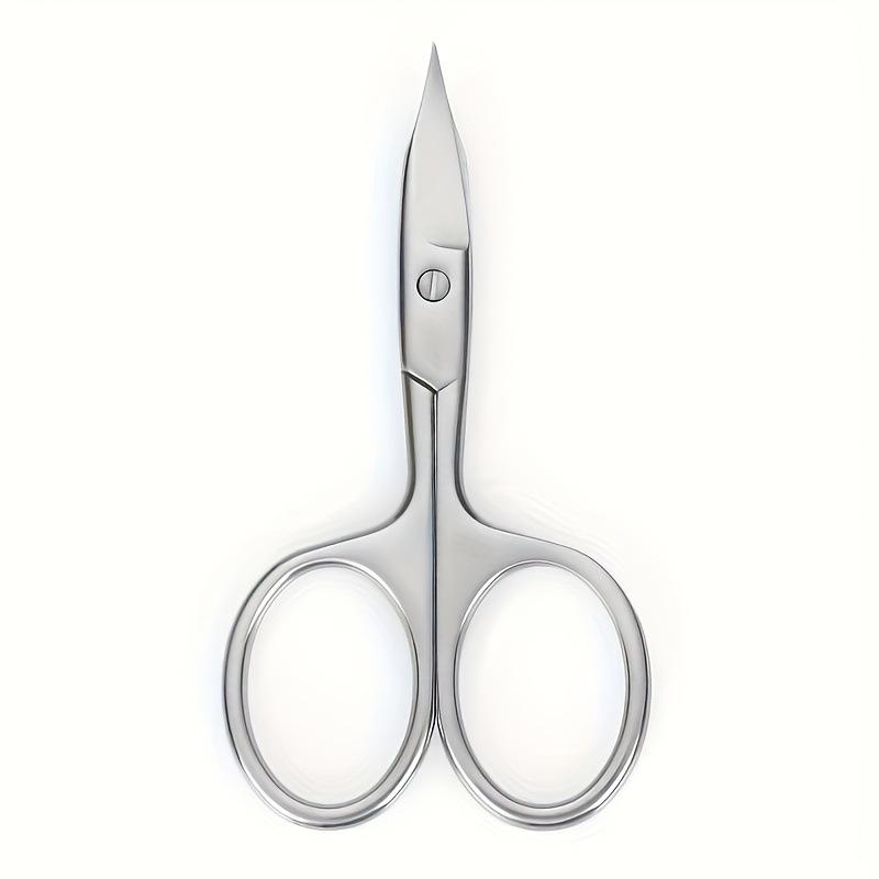 Stainless Steel Round-Head Nose, Eyebrow, Eyelash, and Makeup Scissors