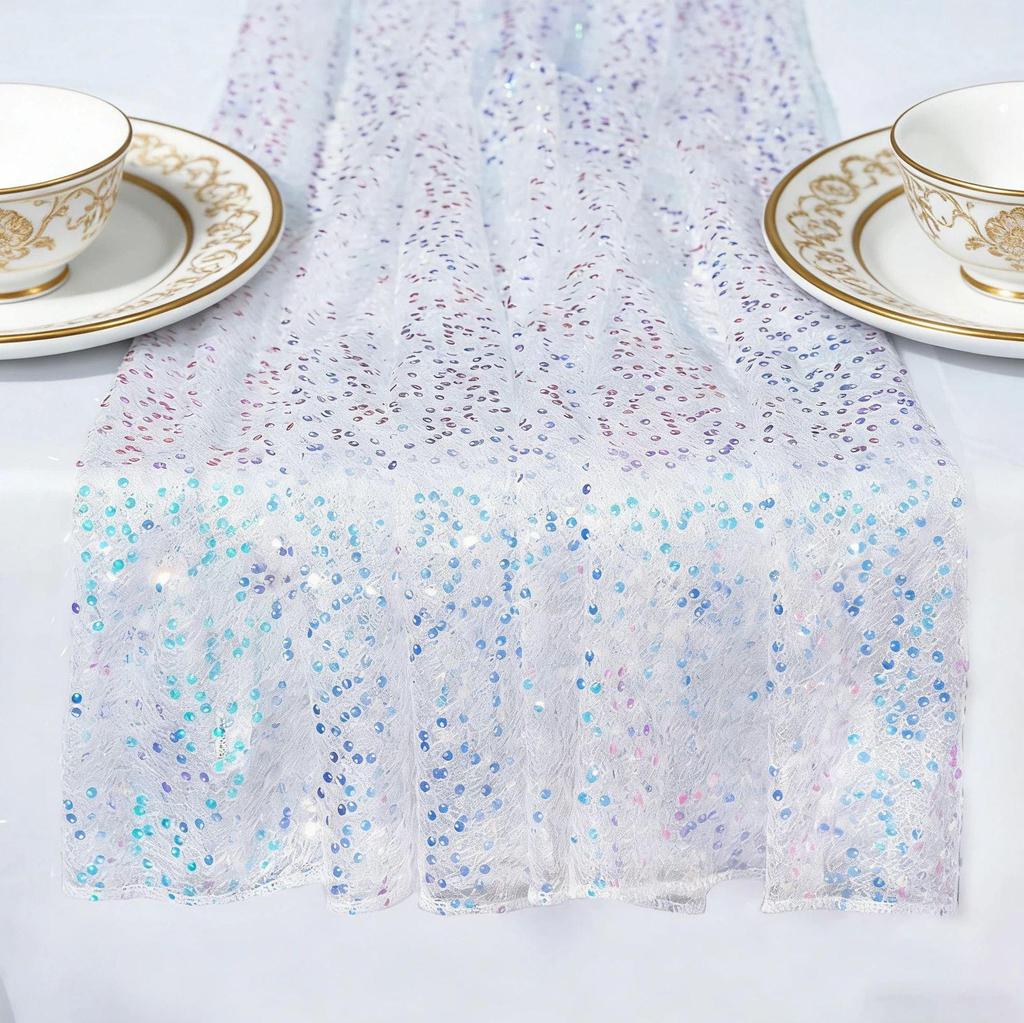 Mermaid Glitter Sequin Table Runner - Wedding & Party Decor