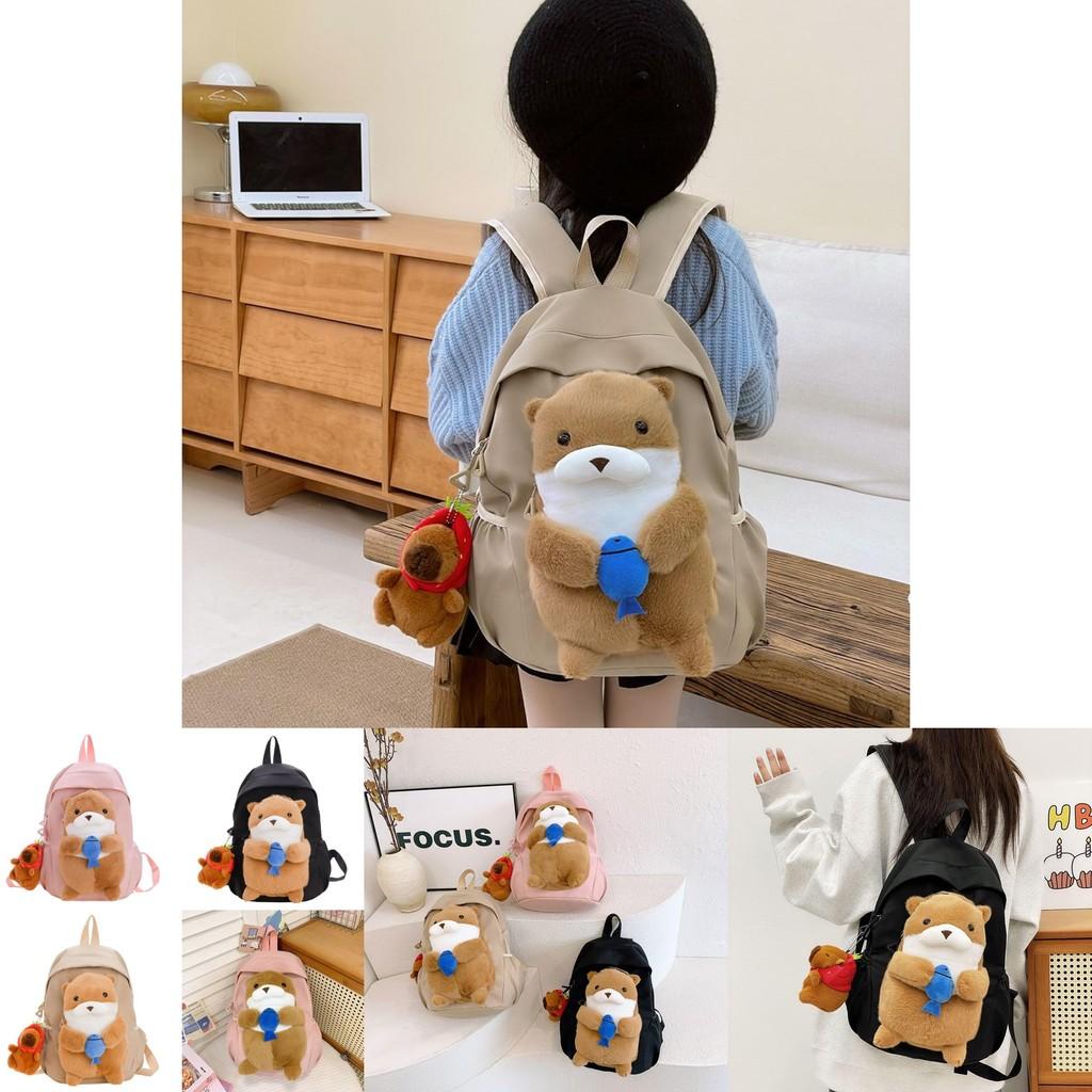 Adorable Cartoon Nylon Backpack For Kids With Large Capacity And Breathable Design