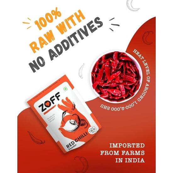 Zoff Rotes Chilipulver | Lal Mirch Pulver | Nettogewicht 200 Gramm