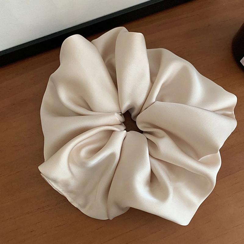 Large Satin Scrunchies Oversized Jumbo Scrunchy Sleeping Giant Muslim Elastic Volumizing Neat Stitching Hair Tie Scrunchie