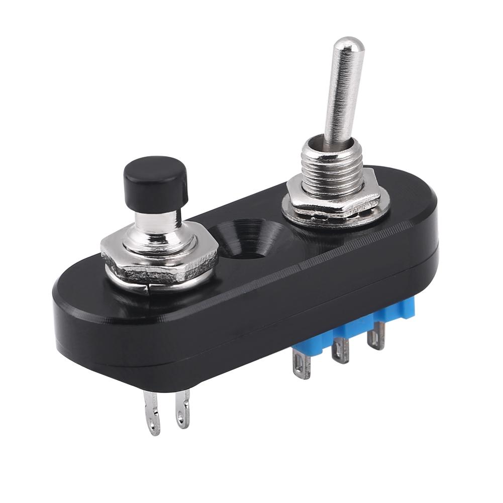 Aluminum Alloy Universal Motorcycle Handle Handlebar Grip Switch Headlight Horn On Off Black