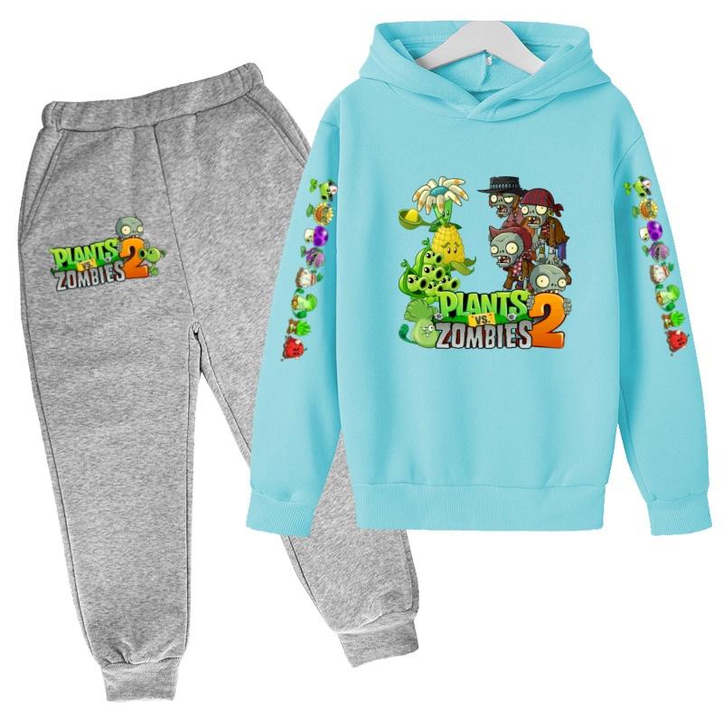 Kids Fall/Winter Hoodie Boy Girl Toddler Pullover 3-12Yrs Fashion Cartoon Game Print Clothes Casual Top+Pants 2P Sports Coat Set
