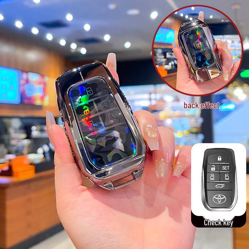 

High-Grade Metal Key Cover for 24 New Toyota Sienna and Alphard Vellfire Models with Full Wrap Shell