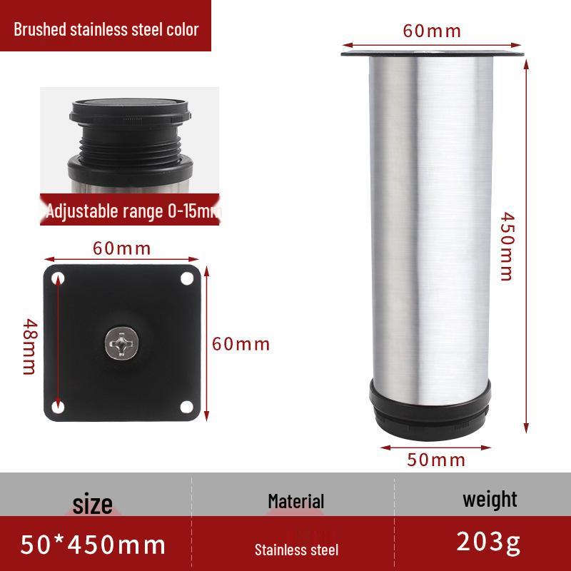 Adjustable Stainless Steel Table & Sofa Legs - Minimalist Furniture Support