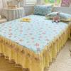 3pcs Elegant Double-Layer Ruffled Bedding Set, Fashionable and Trendy, Gift for Bedroom or Dormitory, Includes One Fitted Sheet + Two Pillowcases