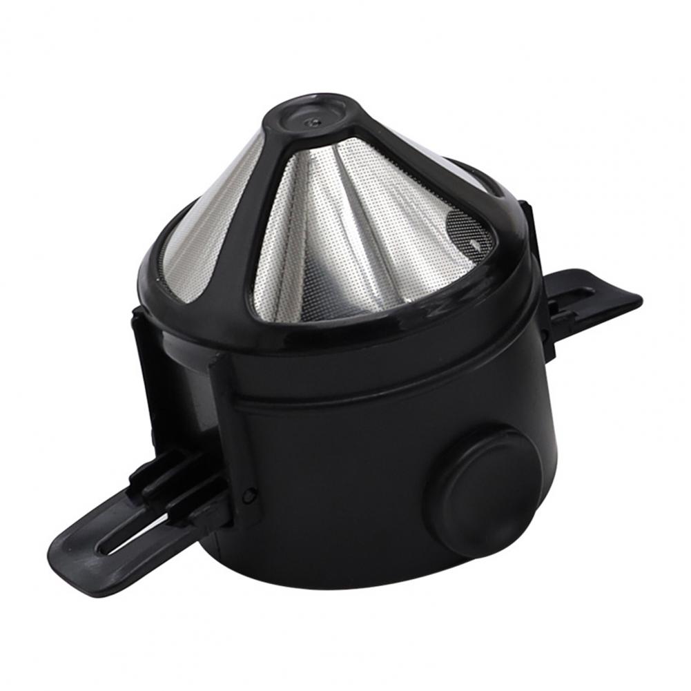Pour Over Coffee Dripper Stainless Steel Coffee Maker Double-Layer Filter Eco-Friendly Cone Filter Easy to Clean Reusable Coffee