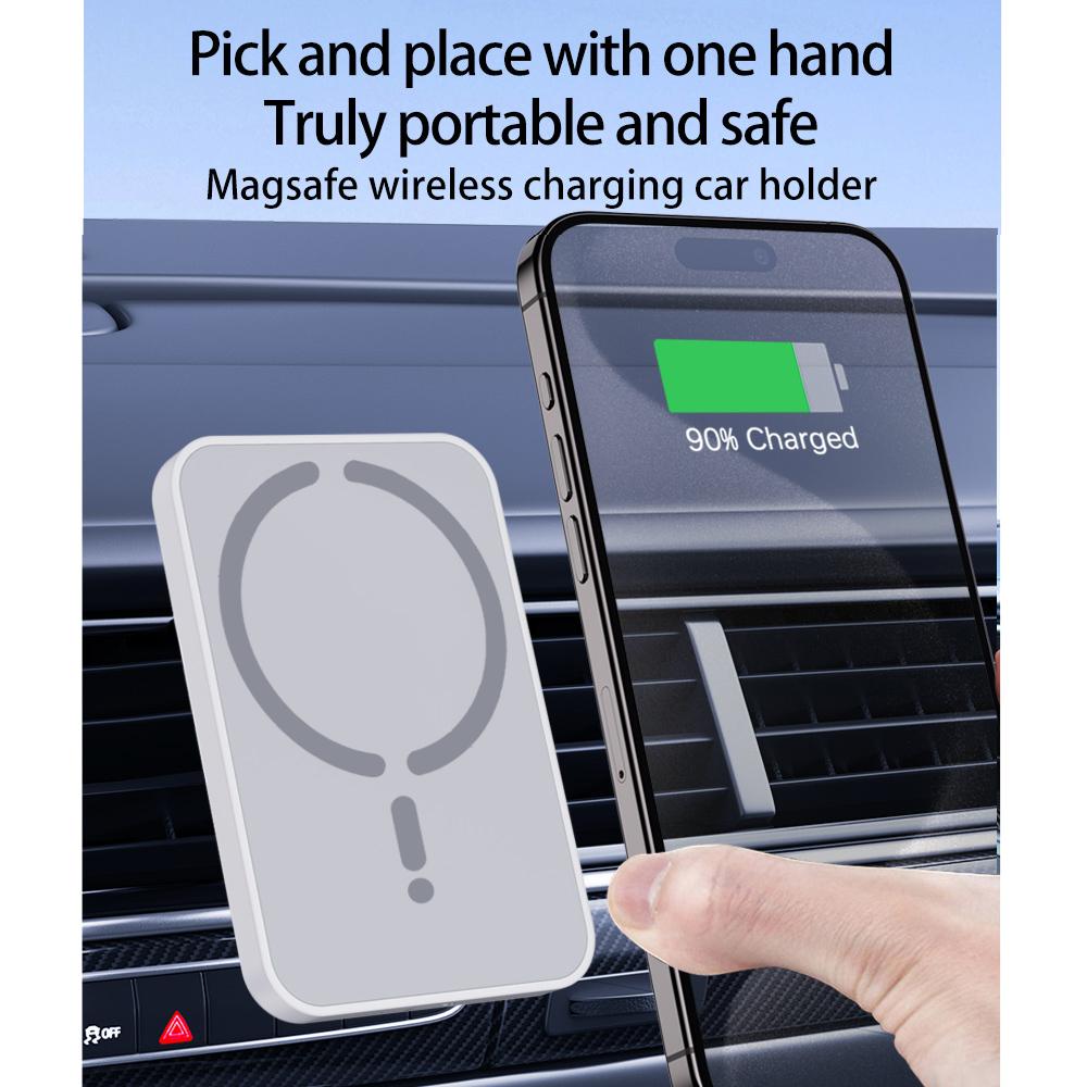 Magnetic Wireless Charger Car Phone Holder Air Vent Mount for iPhone15 14 13 12 Pro Max Xiaomi Samsung S24 Fast Charging Stand